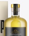 Golden Tequila Bottle with Box Mockup
