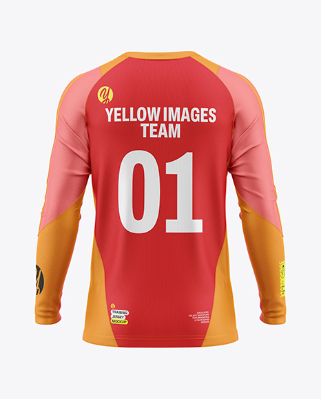 Training Long Sleeve Jersey Mockup -Back View