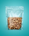 Transparent Pouch with Phistachios Mockup