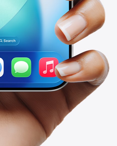 iPhone 17 Pro Max Cosmic Orange in a Hand Mockup