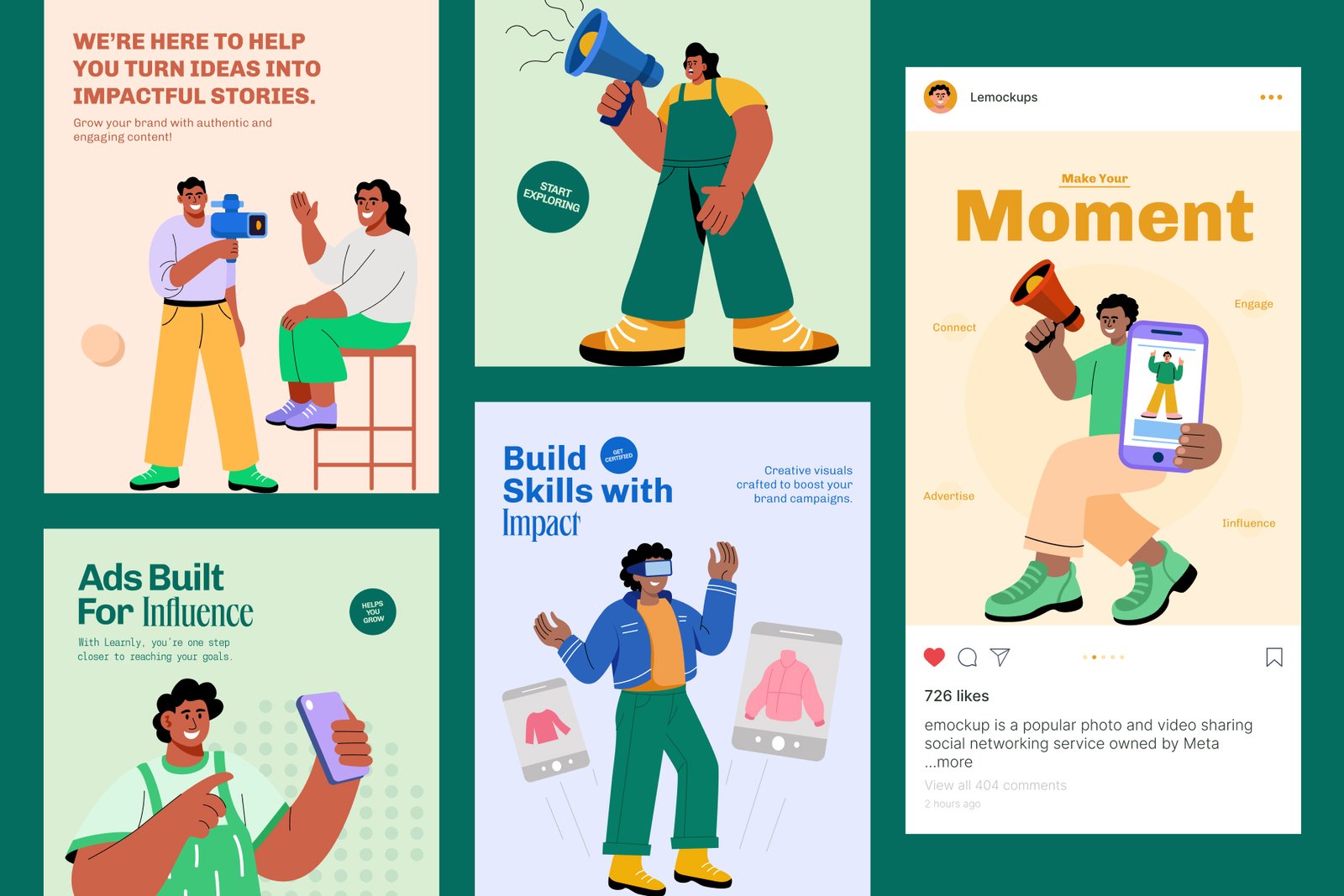 Advertising Illustration Art Set