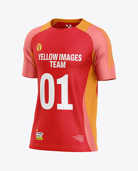 Training Short Sleeve Jersey Mockup - Half Side View