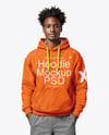 A Black Man in a Hoodie and Sweatpants Mockup