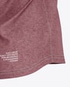 Heather T-Shirt Mockup - Back Half Side View