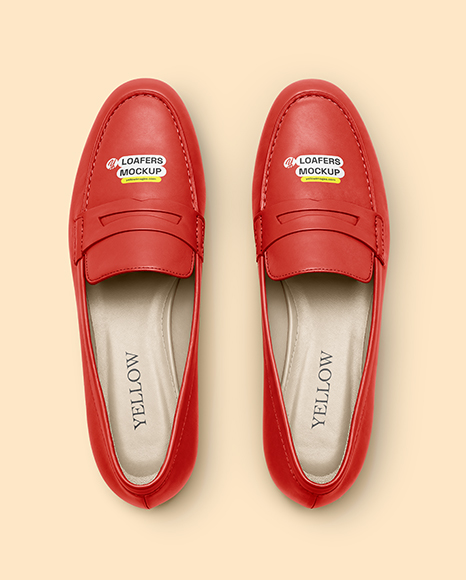Women's Leather Loafers Mockup