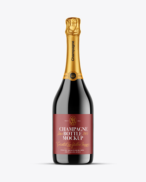 Dark Glass Champagne Bottle Mockup - Wine+Packaging+Mockups+Free+Download+/+Wine+Packaging+...