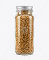 Glass Jar with Fenugreek Seeds Mockup