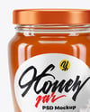 Glass Jar with Acacia Honey Mockup