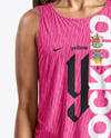 Young Woman Wearing a Full Volleyball Kit Mockup