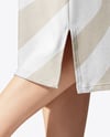 Pair of Clogs on Woman's Legs with Skirt Mockup