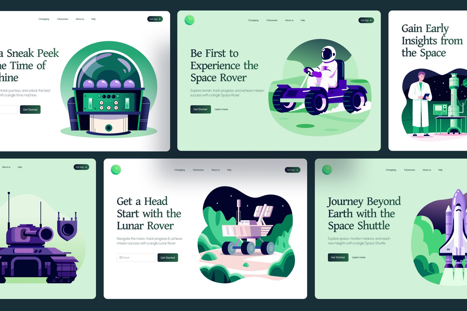 Space and Sci Fi Illustration Set