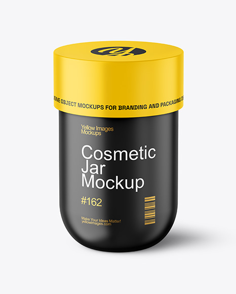 Matte Cosmetic Jar Mockup - Jar mockup
