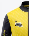 Full-Zip Long Sleeve Jersey Mockup