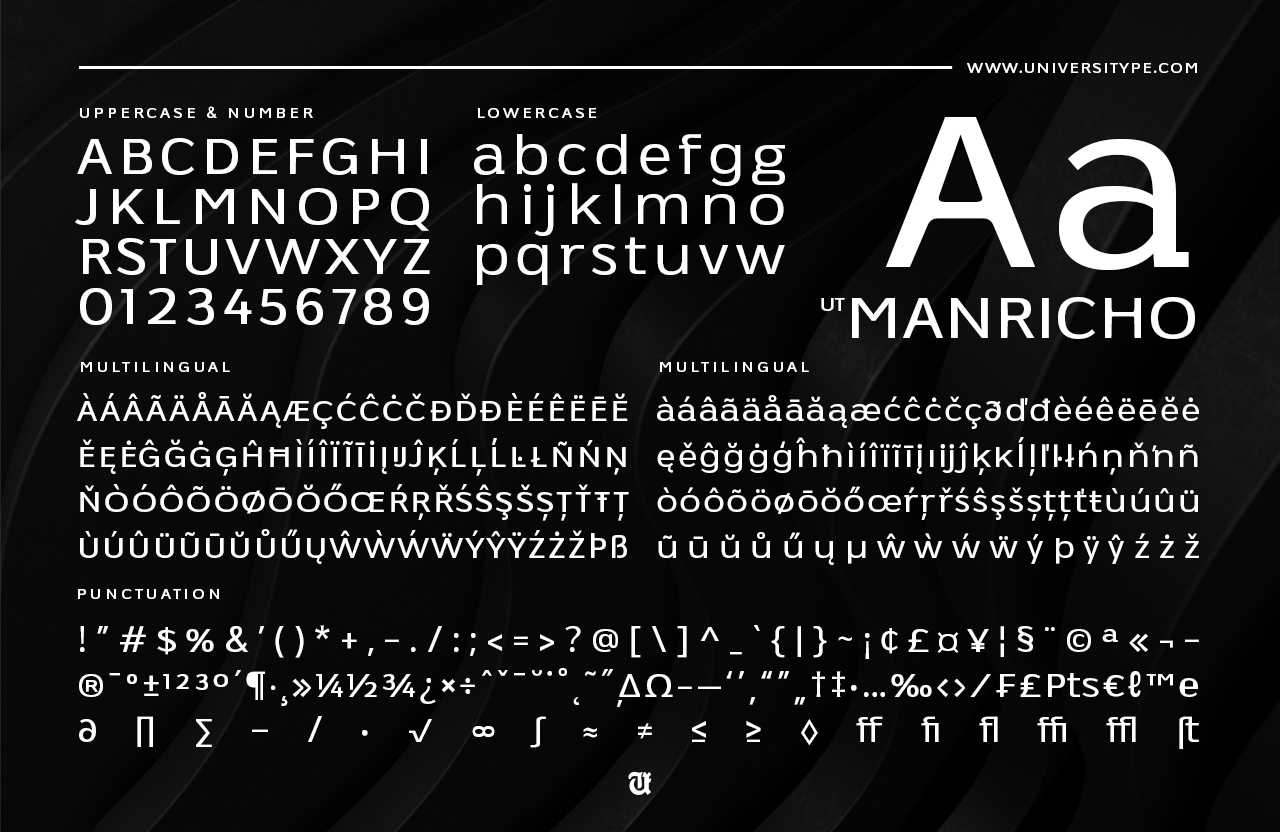 UT Manricho - A Luxury Sans Serif Font