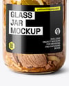 Glass Jar with Clamp Lid Filled Stewed Meat Mockup