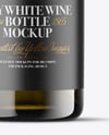 Antique Green Glass White Wine Bottle Mockup