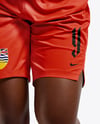 Afro-American Female Basketball Player Wearing Full Basketball Uniform Mockup
