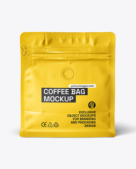 Matte Coffee Bag Mockup