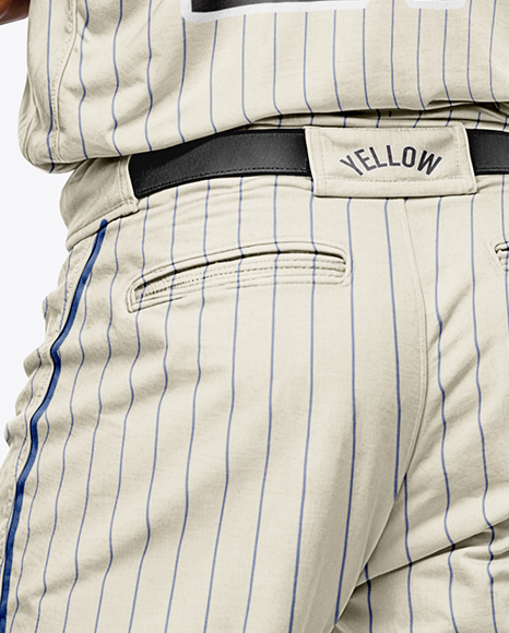 Afro-American Baseball Player Wearing Wearing a Full Baseball Kit Mockup