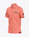 Men's Short Sleeve Shirt Mockup - Half Side View