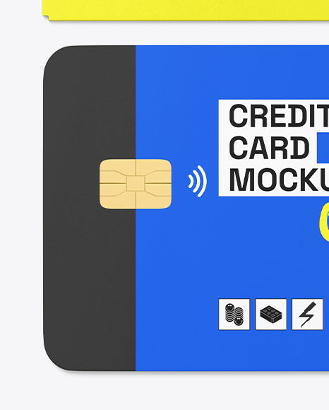 Credit Card w/ Kraft Cardholder Mockup