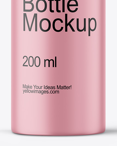 Matte Cosmetic Bottle with Pump Mockup