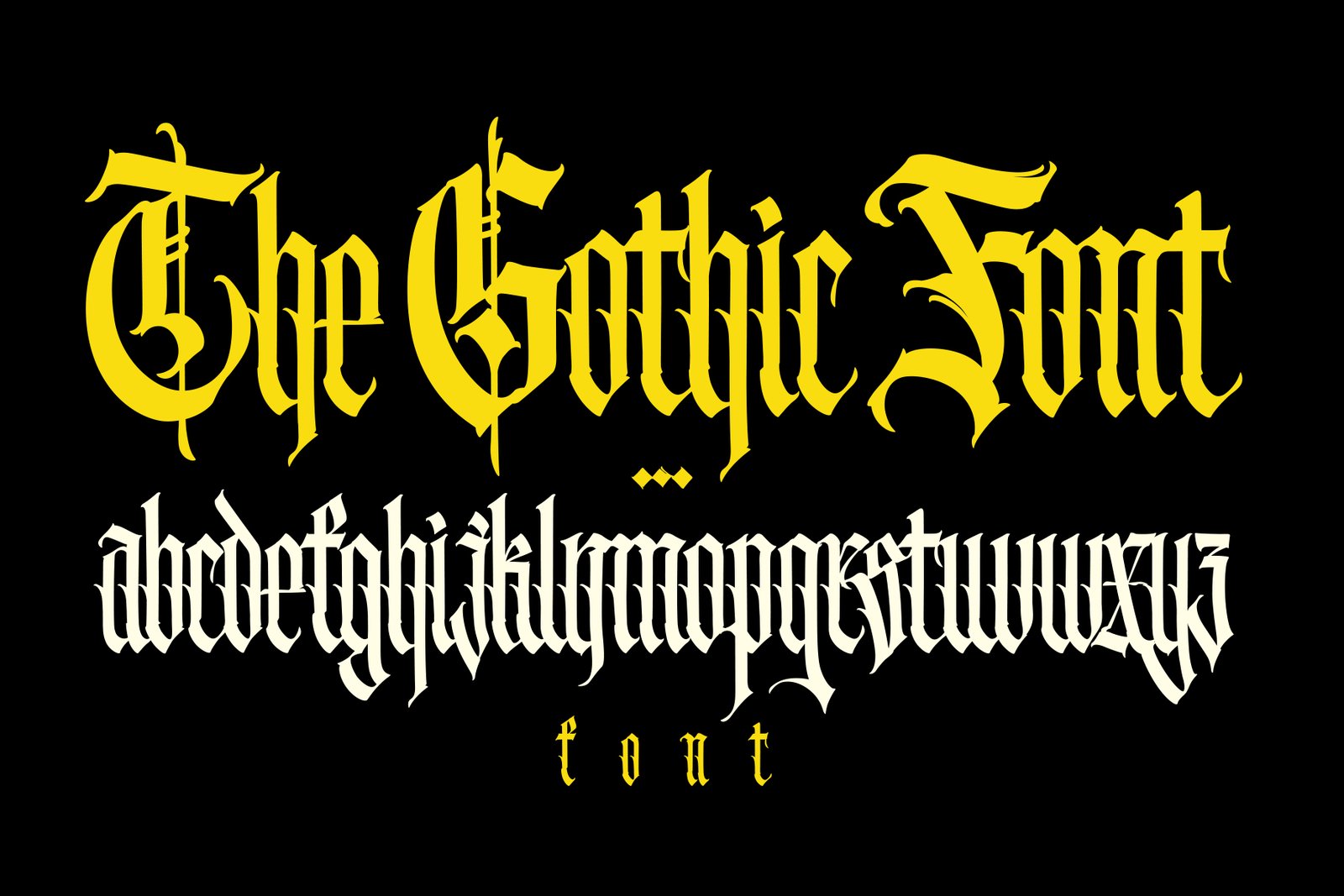 Gothic vector letters - 031