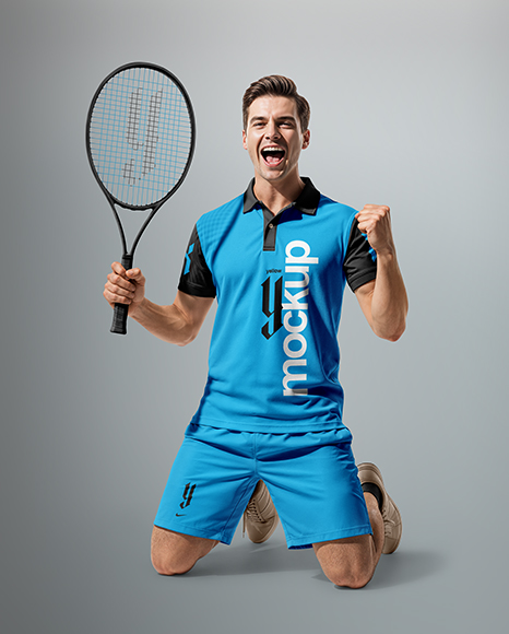 Man Wearing Tennis Uniform Mockup
