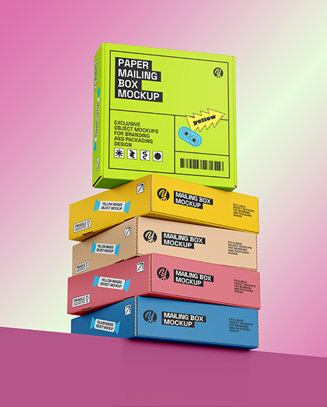 Paper Mailing Boxes Mockup