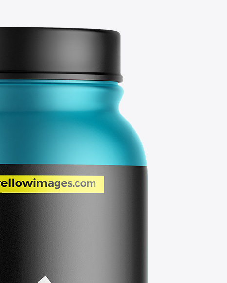 Matte Metallic Protein Jar Mockup
