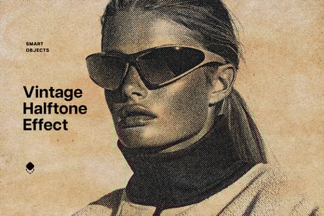 Vintage-Style Halftone Photo Effect - Add-Ons