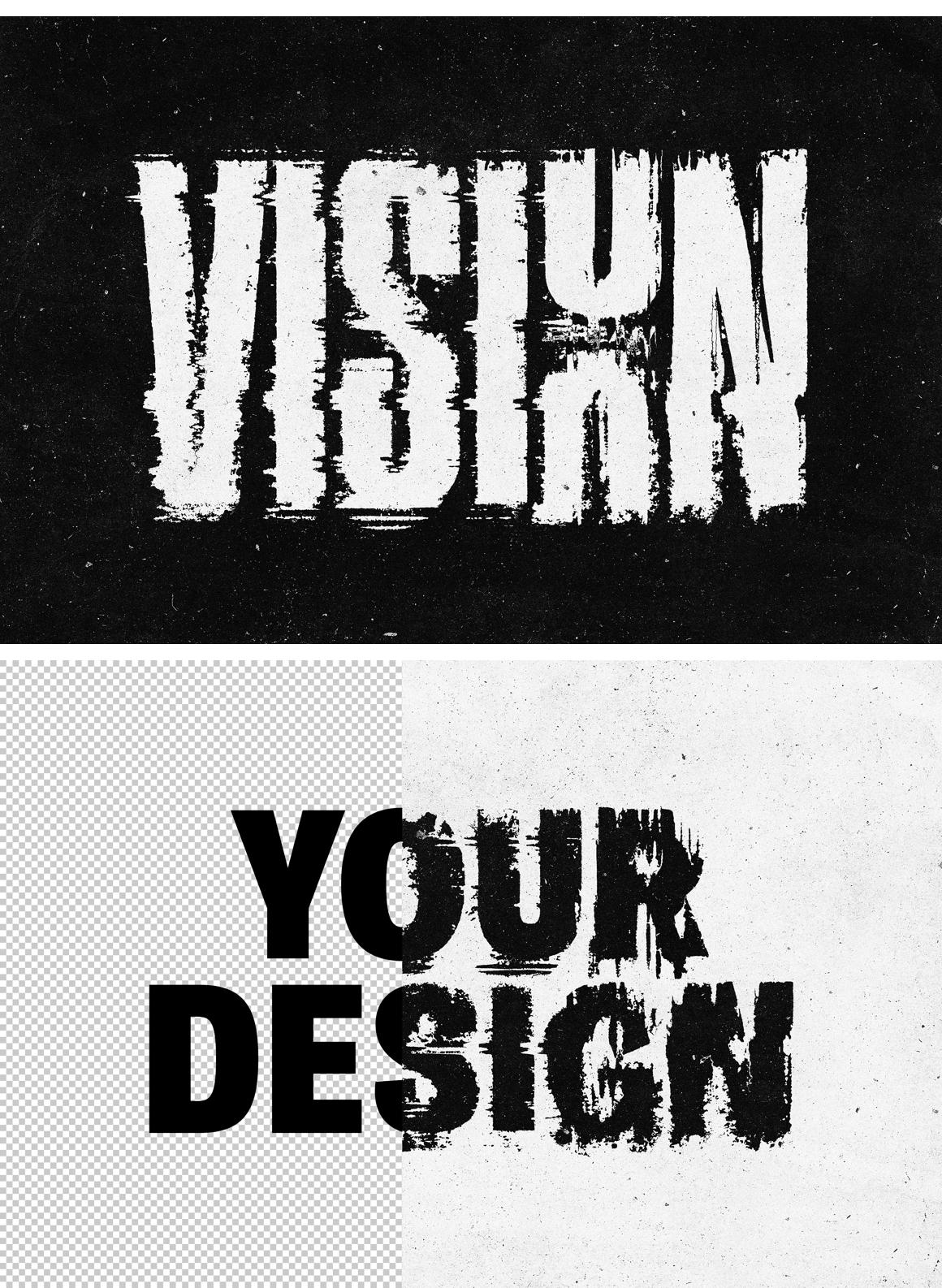 Distort Print Text &amp; Logo Effect