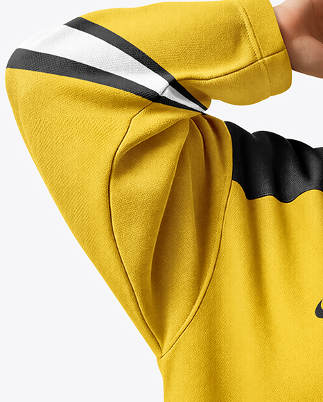 Woman Wearing Ice Hockey Jersey and Cap Mockup