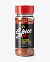 Glass Jar with Chili Pepper Flakes Mockup
