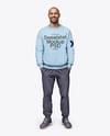 Man Wearing a Sweatshirt and Pants Mockup