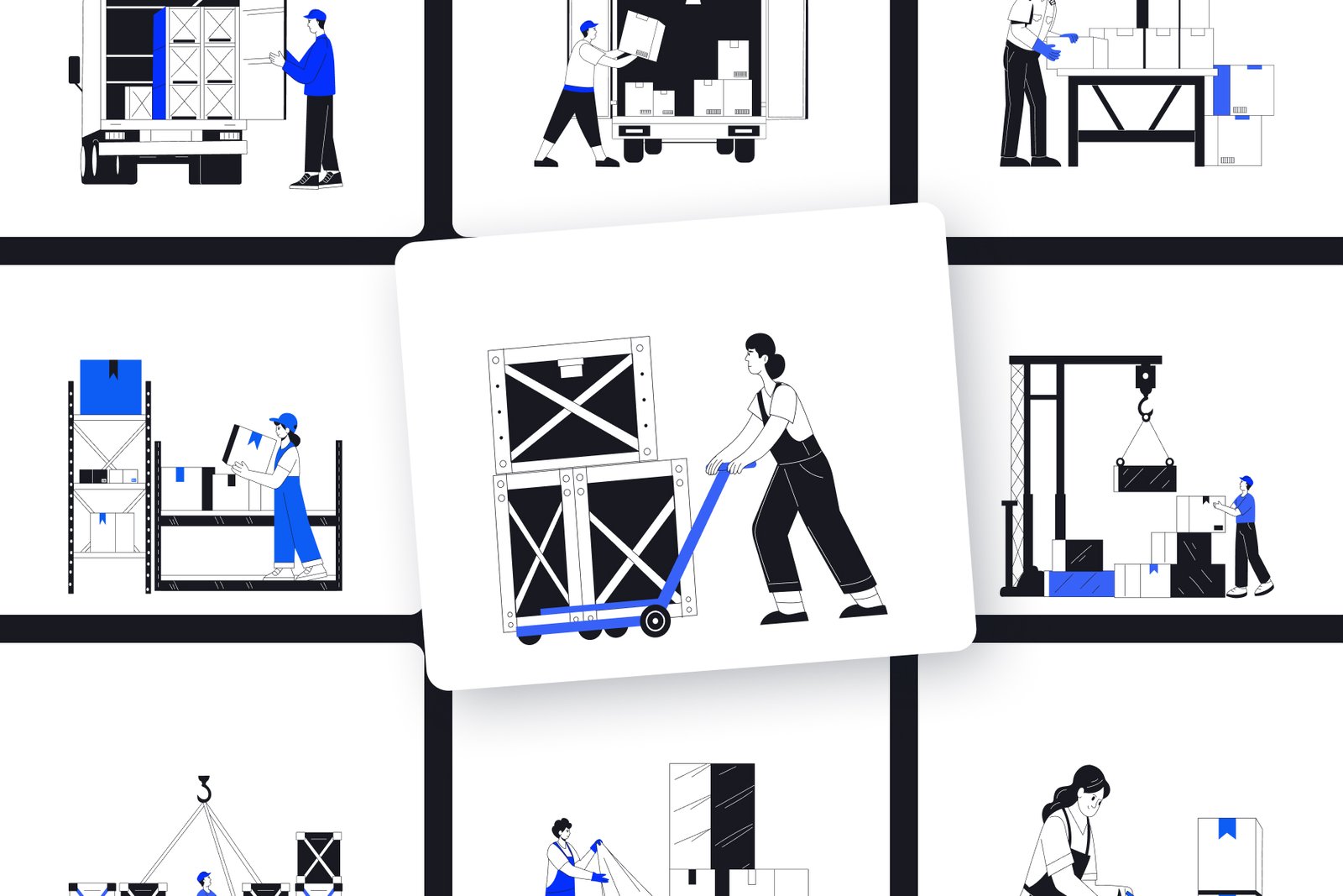 Logistic Shipping Illustration Art