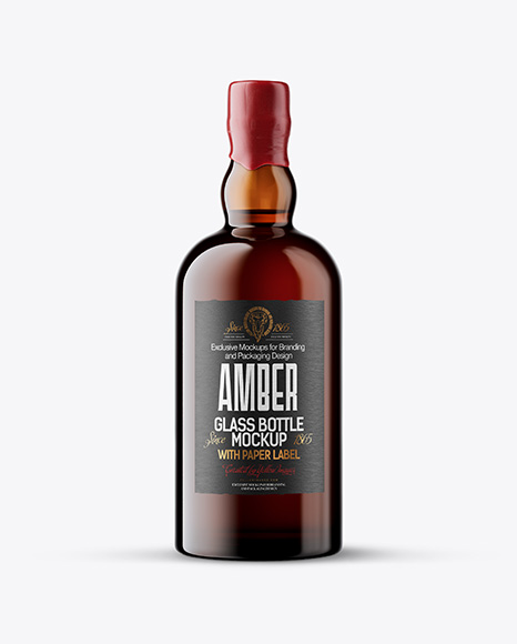 Amber Bottle Mockup