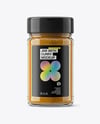 Clear Glass Jar with Curry Powder Mockup
