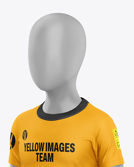 Kids Soccer Kit w/ Mannequin Mockup - Half Side View