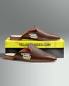Pair of Mules with Shoe Box Mockup