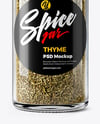 Glass Spice Jar with Thyme Mockup