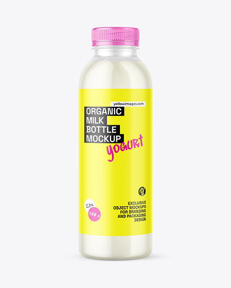 Plastic Milk Bottle Mockup