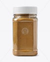 Plastic Square Jar with Ground Cumin Mockup
