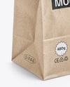 Kraft Paper Food Bag with Sticker Label Mockup