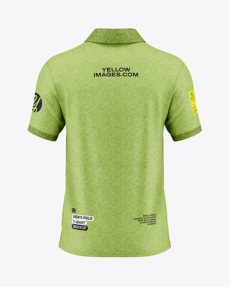 Men's Heather Polo Shirt Mockup - Back View - Men's+Midlayer+Soccer+Shirt+Mockup+-+Back+View+in+Apparel+...