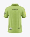 Men's Heather Polo Shirt Mockup - Back View