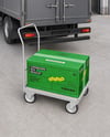 Delivery Box on The Hand Truck Mockup