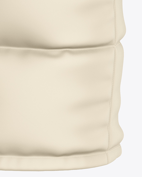 Men's Long Hooded Down Jacket Mockup - Half Side View