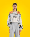 Young Woman Wearing Cardigan and T-Shirt Mockup