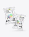 Empty Clear Plastic Snack Bags Mockup